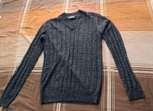 Cozy Gray V-Neck Sweater