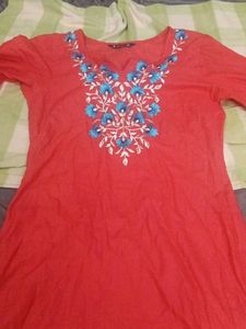Vibrant  Embroidered Kurti