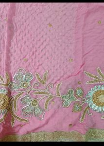 Beautiful Pink Embroidered Saree