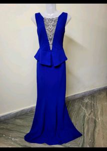 Royal Blue  Embellished Celebrity  Gown