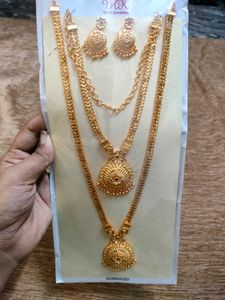 Gold Plated Necklace and Earring Set