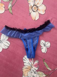 Lace Trim Thong Panties (2-Pack)