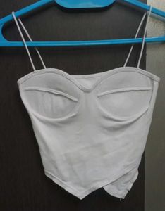 White Bustier Crop Top