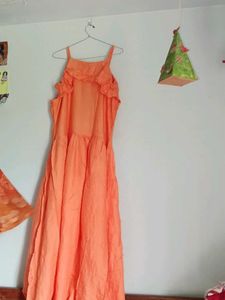 Orange High-Low Dress