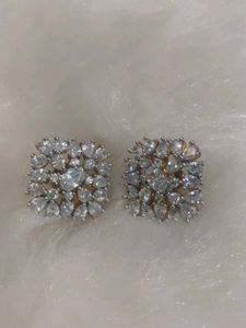 Sparkling Cubic Zirconia Stud Earrings