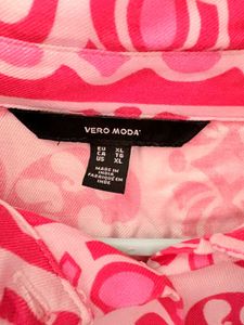Vero Moda Pink &amp; White Printed Button-Up S