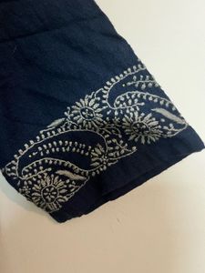 Women's Blue Embroidered Kurta