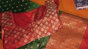 Green &amp; Gold Banarasi Saree