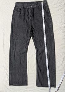 Classic Charcoal Wash Straight Leg Jeans