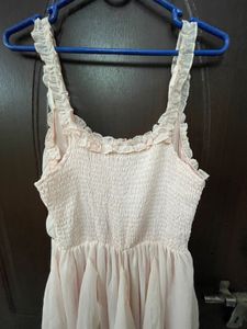 Chic Pink Layered Dress