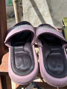 Puma Slides - Pink &amp; Black adidas combo