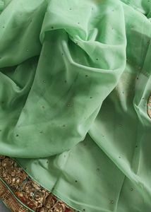 Pista Green saree