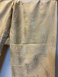Cream Palazzos with Gold Print