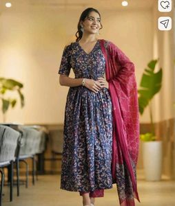 Floral Print Anarkali Suit