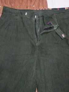 Combo of 2 Men's Casual Pants (Green &amp; Charcoal Gr