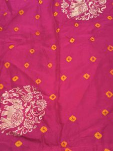 Vibrant pink Saree💗 badhni