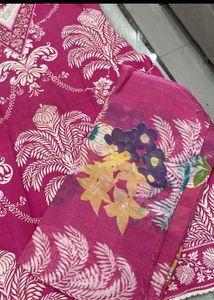 Beautiful Magenta Floral Kurta Set