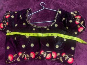 Elegant Black Velvet Lehenga Choli