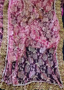 Magenta Lehenga Saree