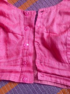 Pink Striped Cotton Blouse