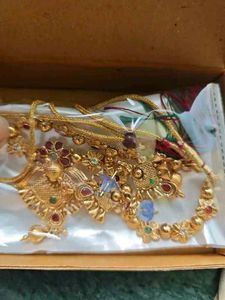 Brass High Gold Necklace Set