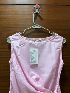 Chic Pink Wrap Top