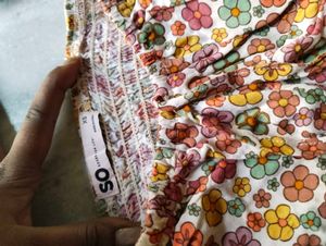 Floral Print Smocked Top