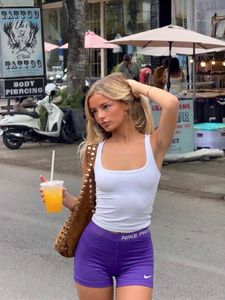 Nike Pro Purple biker shorts
