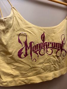 Yellow Graphic Crop Top