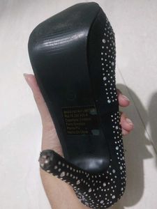 Sparkling Embellished Peep-Toe Heels