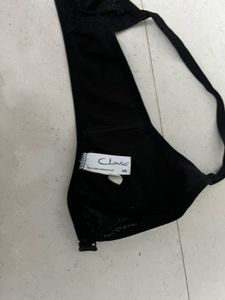 Black Clovia front open bra