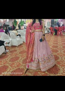 Stunning Pink Embroidered Lehenga Choli