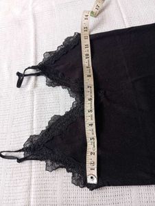 Black Lace Trim Camisole Top