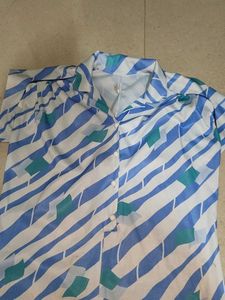 Vintage Blue &amp; White Striped Dress