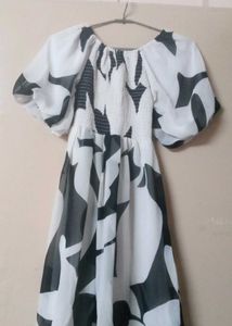 Black & White Print Dress