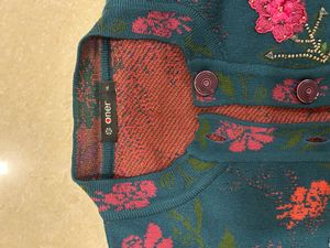 Floral Embroidered Cardigan