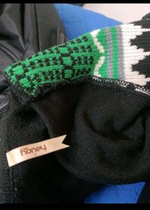 Black Wool Office Purpose Sweatshirt Cardigan