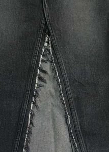 Raw Hem Jean Skirt