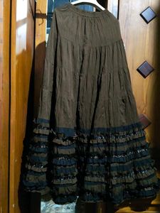 Boho Tiered Ruffle Maxi Skirt