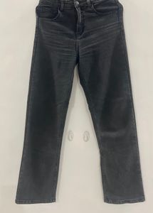 Stylish Dark Wash Wide Leg Jeans
