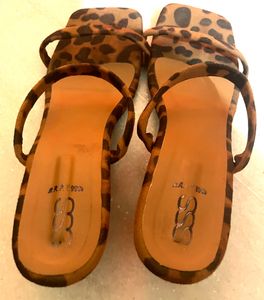 Block Heels In Brown And Black Color