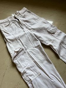 white  Cargo Jeans