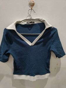 blue crop top size-M &amp; S