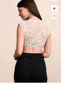 Elegant Lace Cropped Top