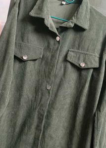 Olive Green Corduroy Shirt