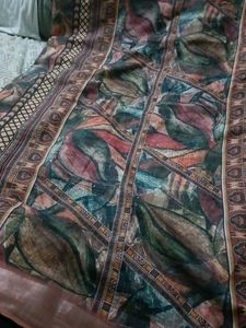 Bohemian Print Saree with Tassels