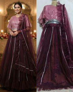 Elegant Lehenga Choli with Sequin Top