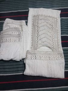 White Embroidered Salwar Kameez Set