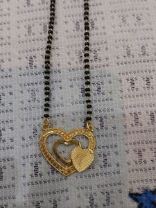 Gold Heart Mangalsutra Necklace
