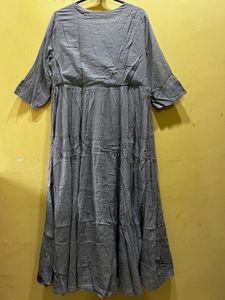 SPERA Grey Embroidered Fit &amp; Flare Dress Size XXL
